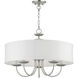 Brookdale 5 Light 23 inch Brushed Nickel Pendant Chandelier Ceiling Light