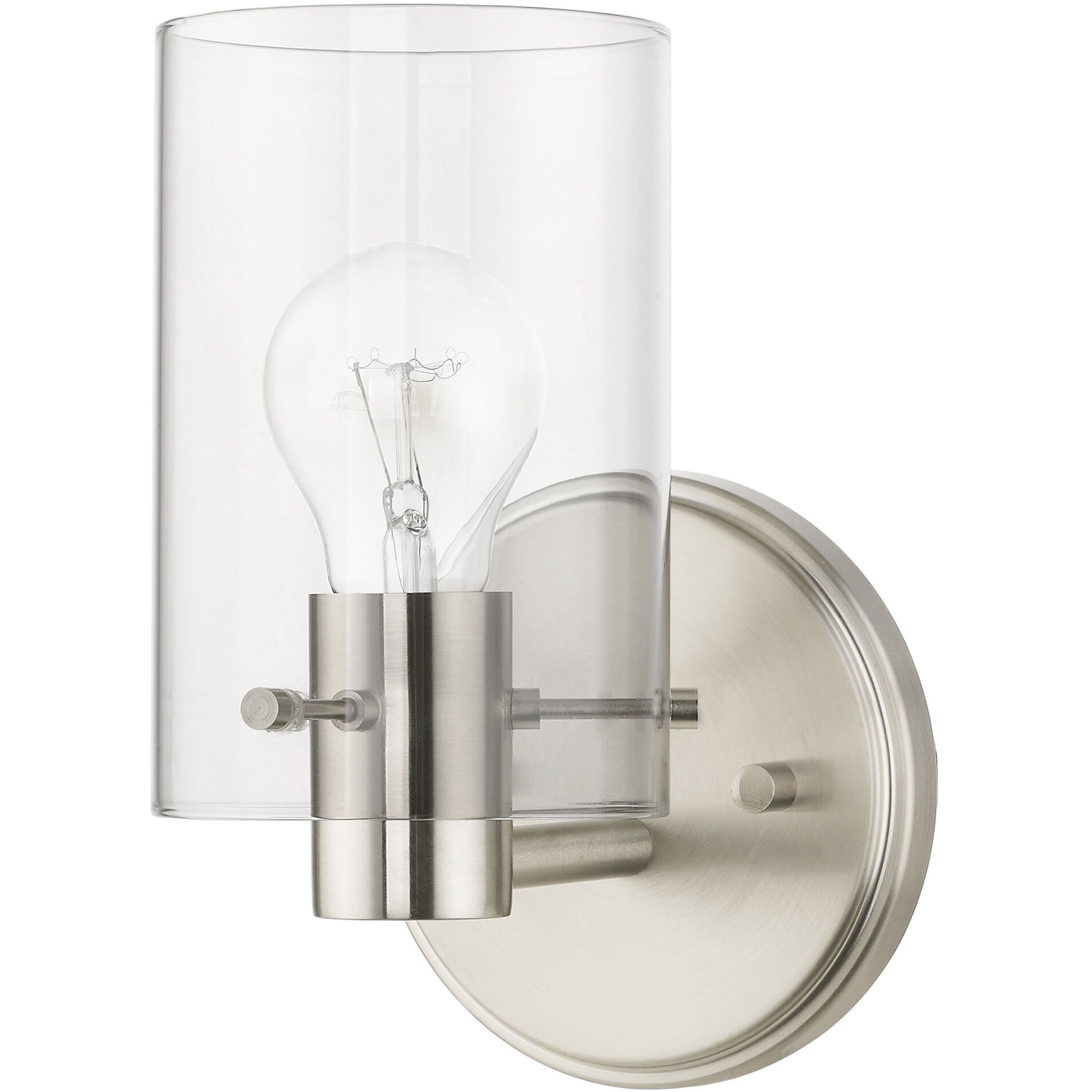 Munich 1 Light 5 inch Brushed Nickel Single Sconce Wall Light, Single
