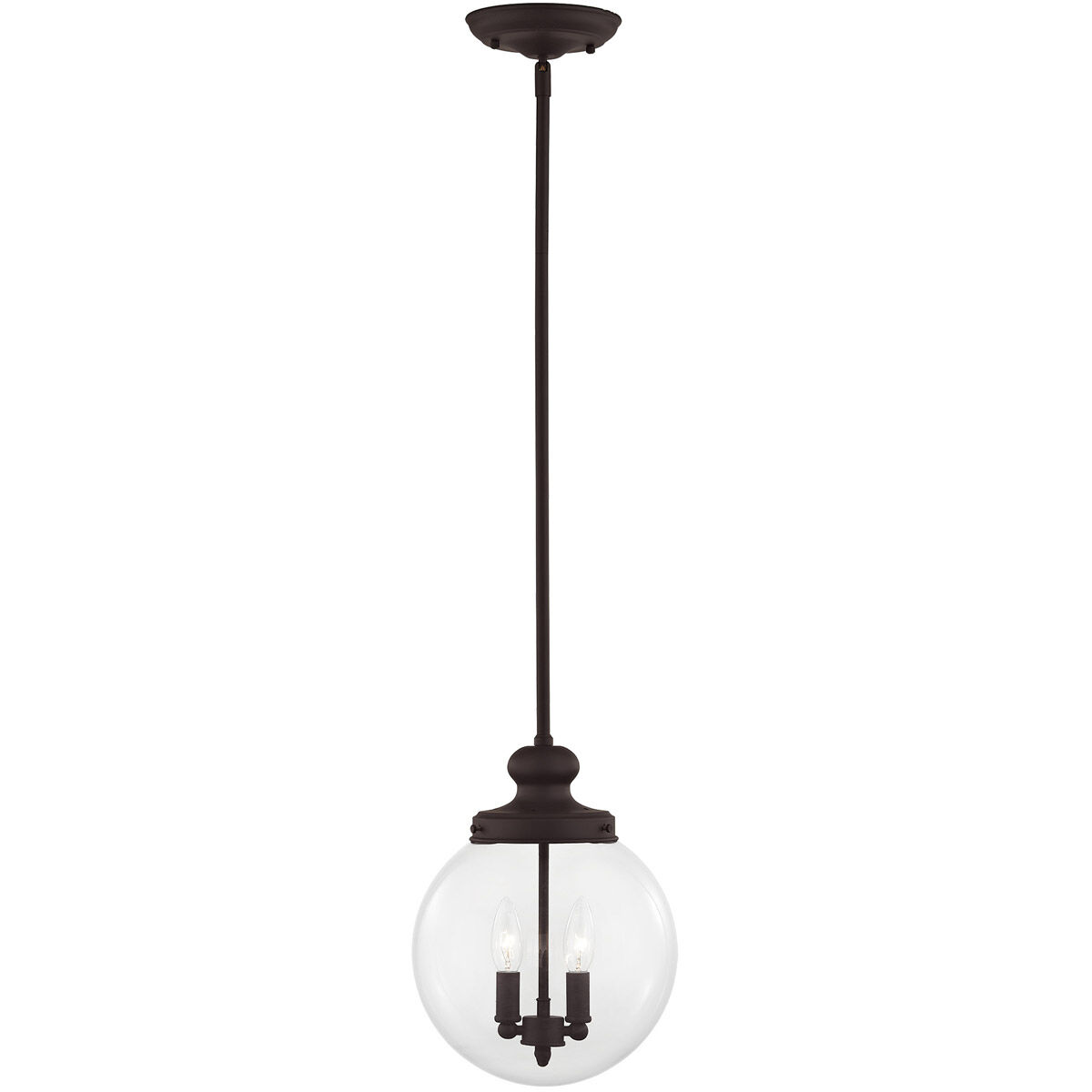 Sheffield 2 Light 10 inch Bronze Pendant Ceiling Light