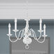Williamsburgh 5 Light 24 inch Antique White Chandelier Ceiling Light