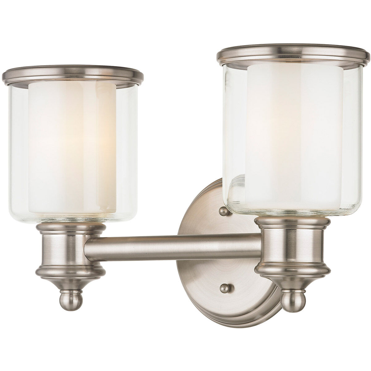 Middlebush 2 Light 15 inch Brushed Nickel Bath Vanity Wall Light