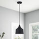 Bolita 8 inch Black with Brushed Nickel Accents Pendant Ceiling Light