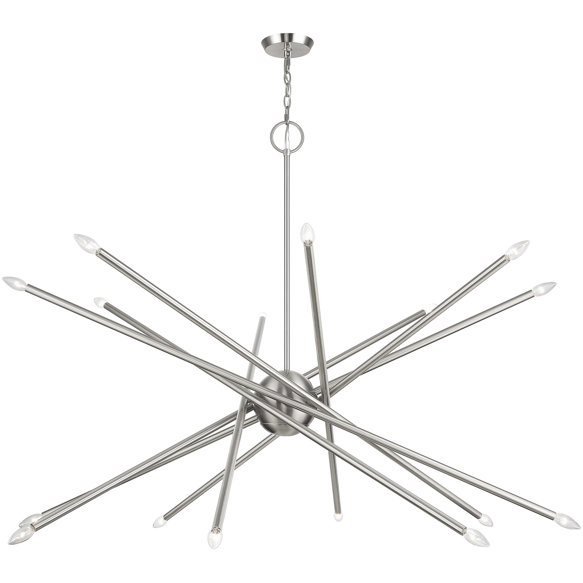 Soho 16 Light 50 inch Brushed Nickel Foyer Chandelier Ceiling Light