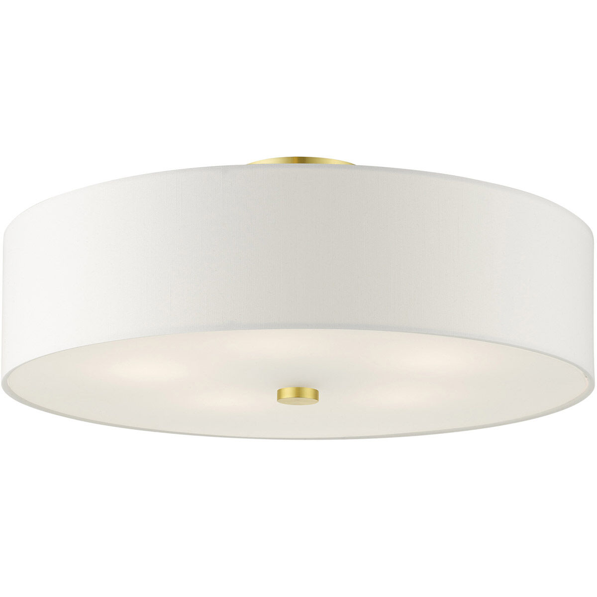 Meridian 5 Light 22 inch Satin Brass Semi Flush Ceiling Light 