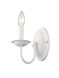 Home Basics 1 Light 4 inch White Wall Sconce Wall Light
