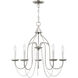Alessia 5 Light 24 inch Brushed Nickel Chandelier Ceiling Light