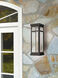Hopewell 1 Light 15 inch Bronze with Antique Brass Finish Cluster and Polished Chrome Stainless Steel Reflector Tall Outdoor Wall Lantern