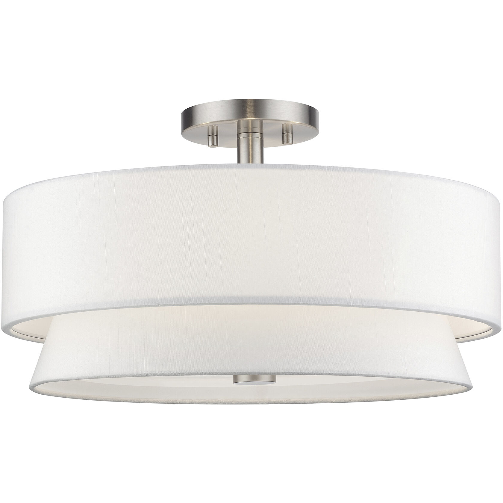 Fontana 4 Light 18 inch Brushed Nickel Semi-Flush Ceiling Light