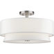 Fontana 4 Light 18 inch Brushed Nickel Semi-Flush Ceiling Light
