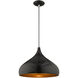 Allison 1 Light 16 inch Shiny Black Mini Pendant Ceiling Light