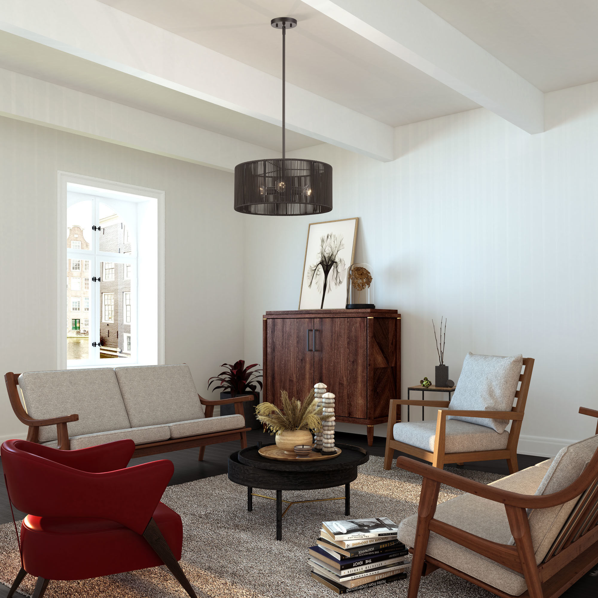 Acordia 3 Light 18 inch English Bronze Pendant Chandelier Ceiling Light