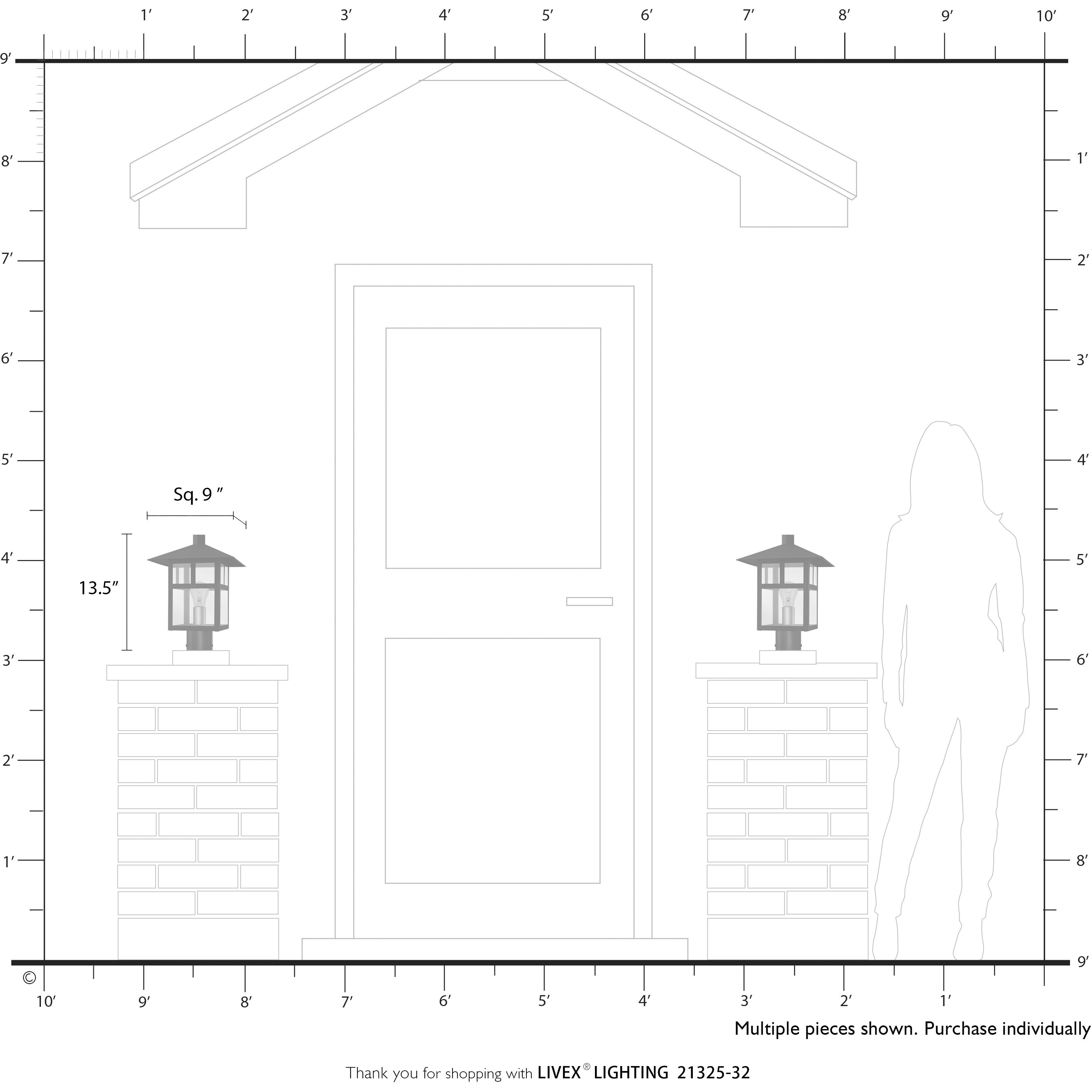 Crestlake 1 Light 13.5 inch Satin Gold Outdoor Post Top Lantern