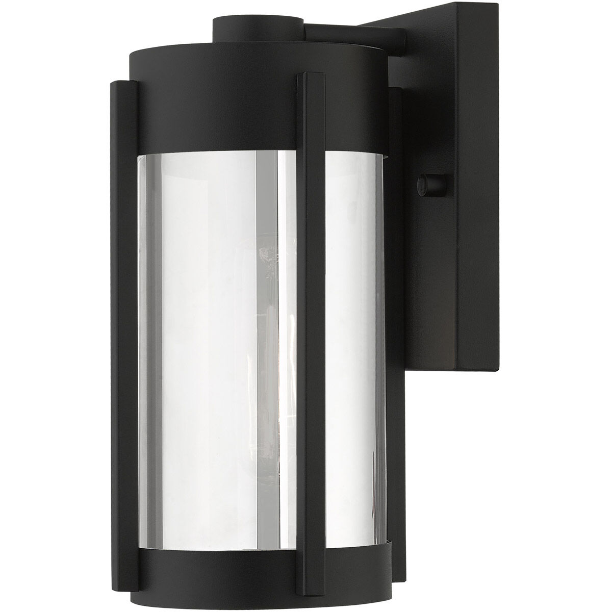Sheridan 1 Light 10 inch Black with Brushed Nickel Candles Outdoor Wall Lantern