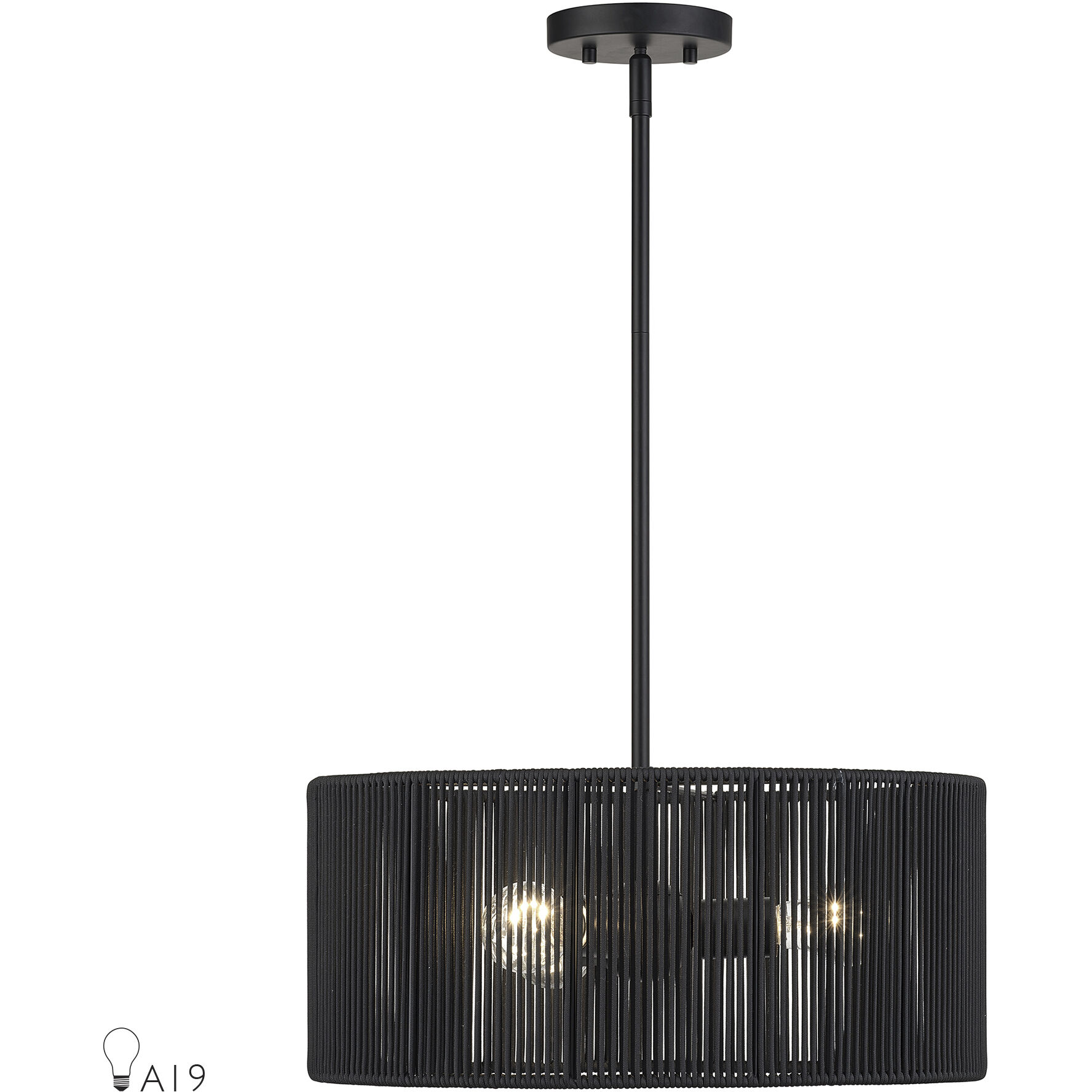 Acordia 3 Light 18 inch Black Pendant Chandelier Ceiling Light