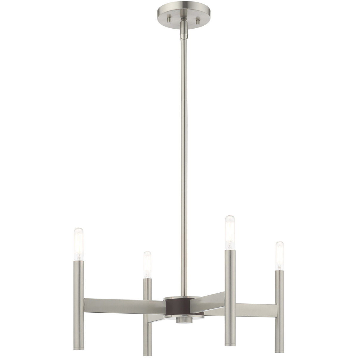 Copenhagen 4 Light 20 inch Brushed Nickel Mini Chandelier Ceiling Light