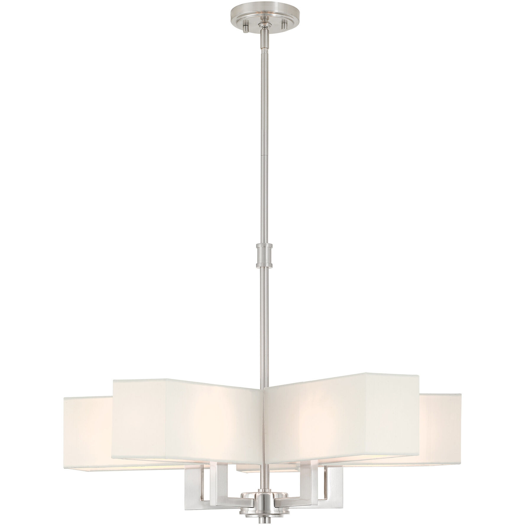 Rubix 5 Light 26 inch Brushed Nickel Chandelier Ceiling Light
