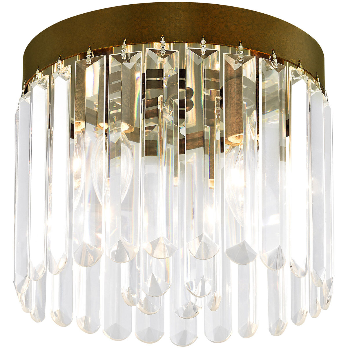 Ashton 3 Light 11 inch Hand Painted Palacial Bronze Flush Mount Ceiling Light