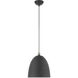 Arlington 1 Light 12 inch Scandinavian Gray with Brushed Nickel Accents Pendant Ceiling Light