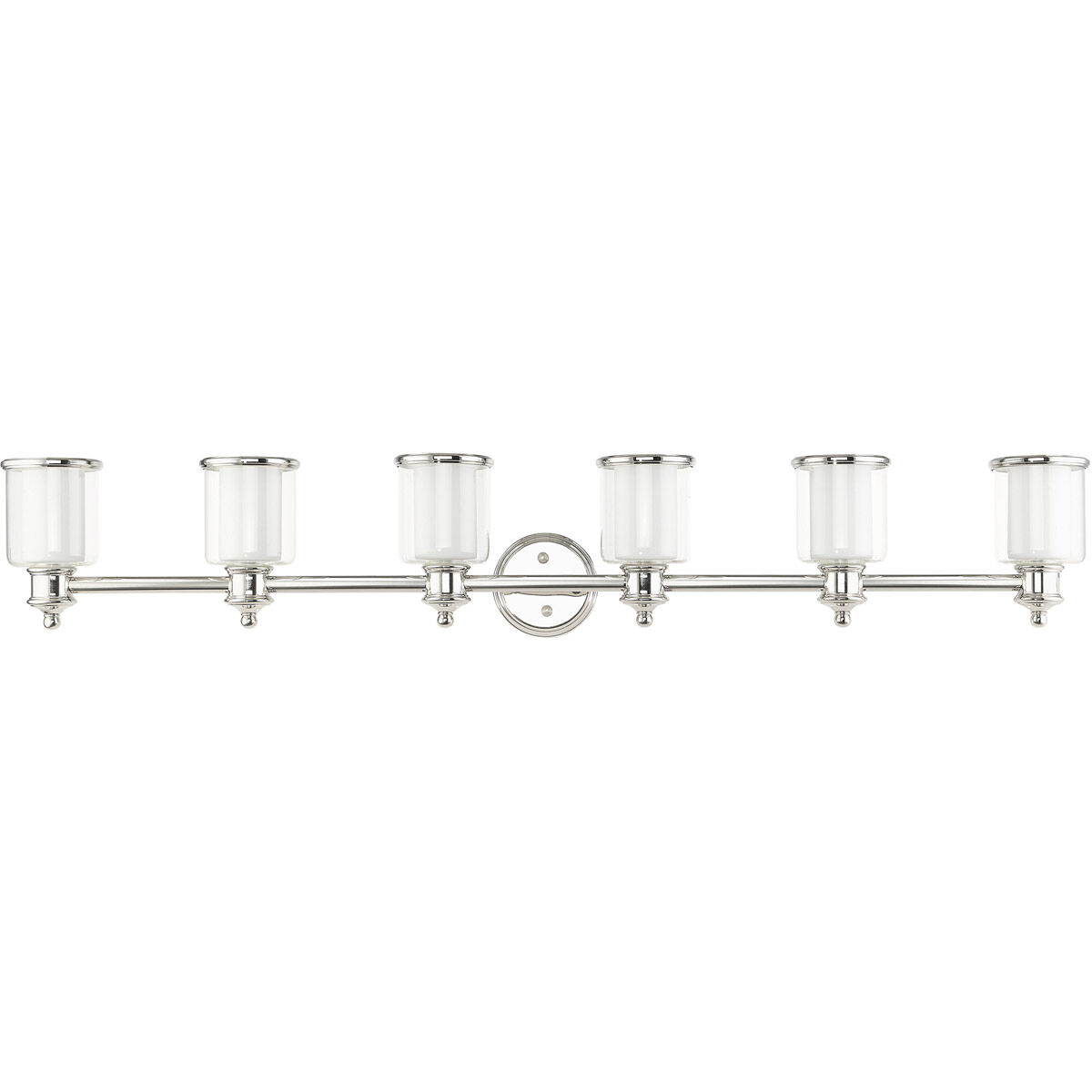 Middlebush 6 Light 55 inch Polished Nickel Vanity Sconce Wall Light