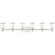 Middlebush 6 Light 55 inch Polished Nickel Vanity Sconce Wall Light