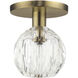 Whitfield 1 Light 7 inch Natural Brass Semi-Flush Ceiling Light