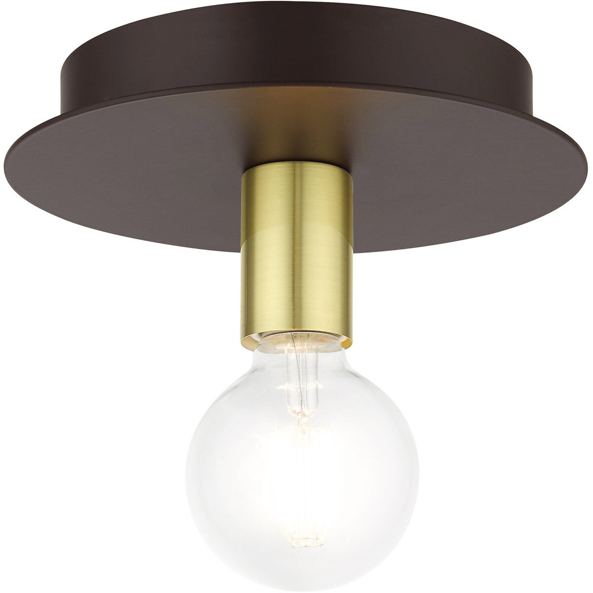 Hillview 1 Light 8 inch Bronze Flush Mount Ceiling Light