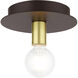 Hillview 1 Light 8 inch Bronze Flush Mount Ceiling Light