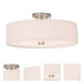 Meridian 4 Light 18 inch Brushed Nickel Semi-Flush Mount Ceiling Light