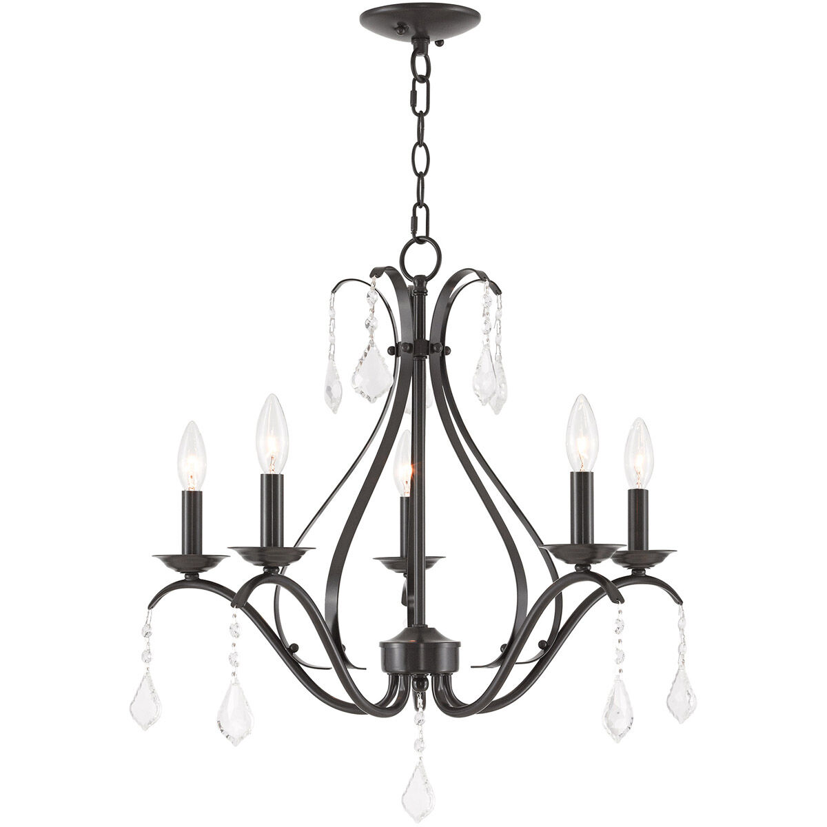 Caterina 5 Light 24 inch English Bronze Chandelier Ceiling Light