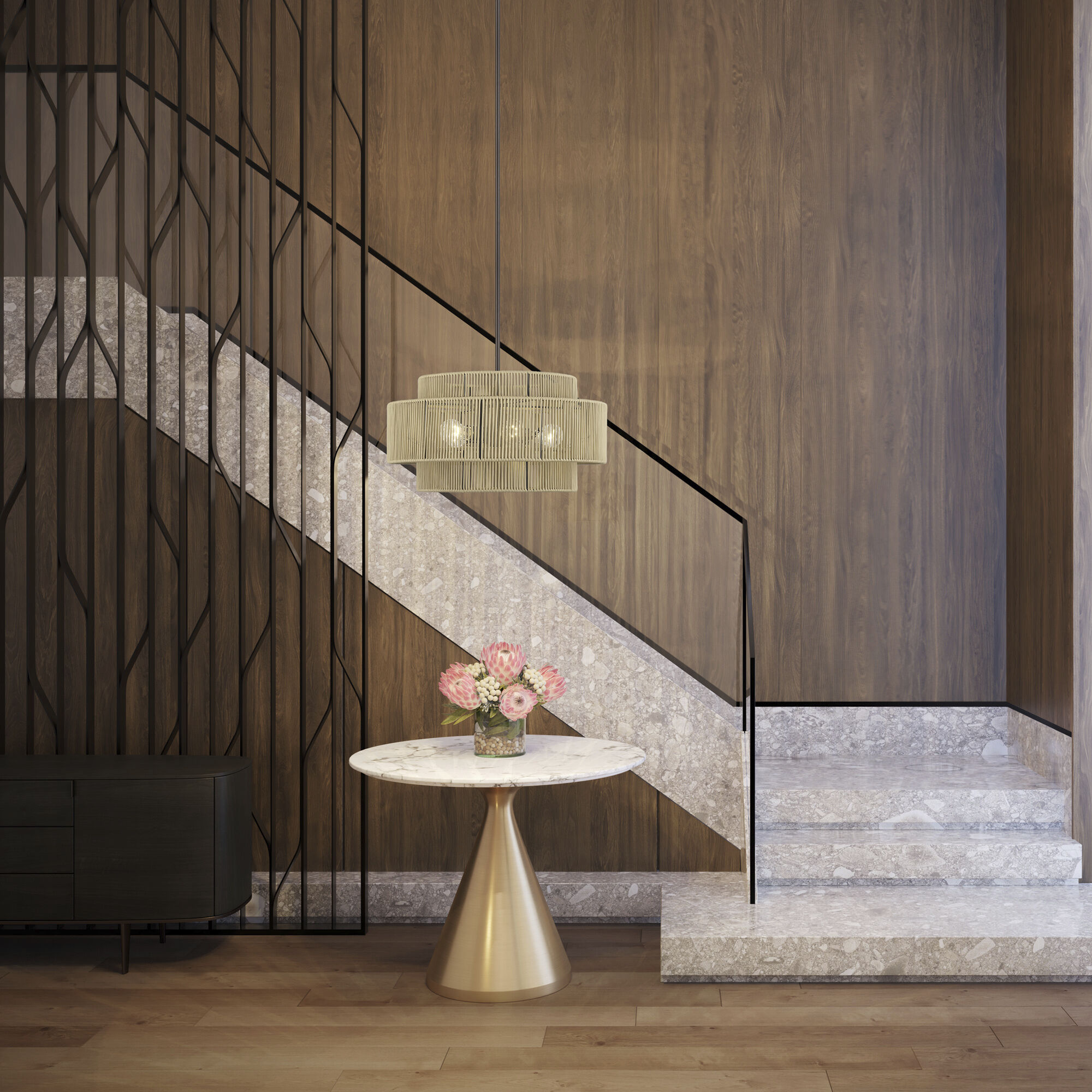 Acordia 5 Light 22 inch English Bronze Pendant Chandelier Ceiling Light