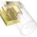Clarion 2 Light 5 inch Satin Brass Vanity Sconce Wall Light