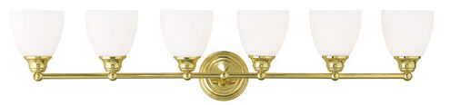 Somerville 6 Light 42 inch Polished Brass Bath Vanity Wall Light