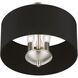 Huntington 3 Light 12 inch Brushed Nickel Semi-Flush Mount Ceiling Light