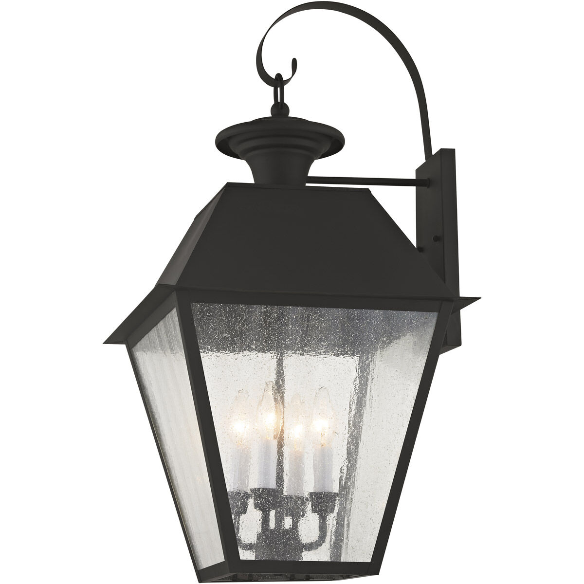 Mansfield 4 Light 28 inch Black Outdoor Wall Lantern