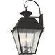 Mansfield 4 Light 28 inch Black Outdoor Wall Lantern