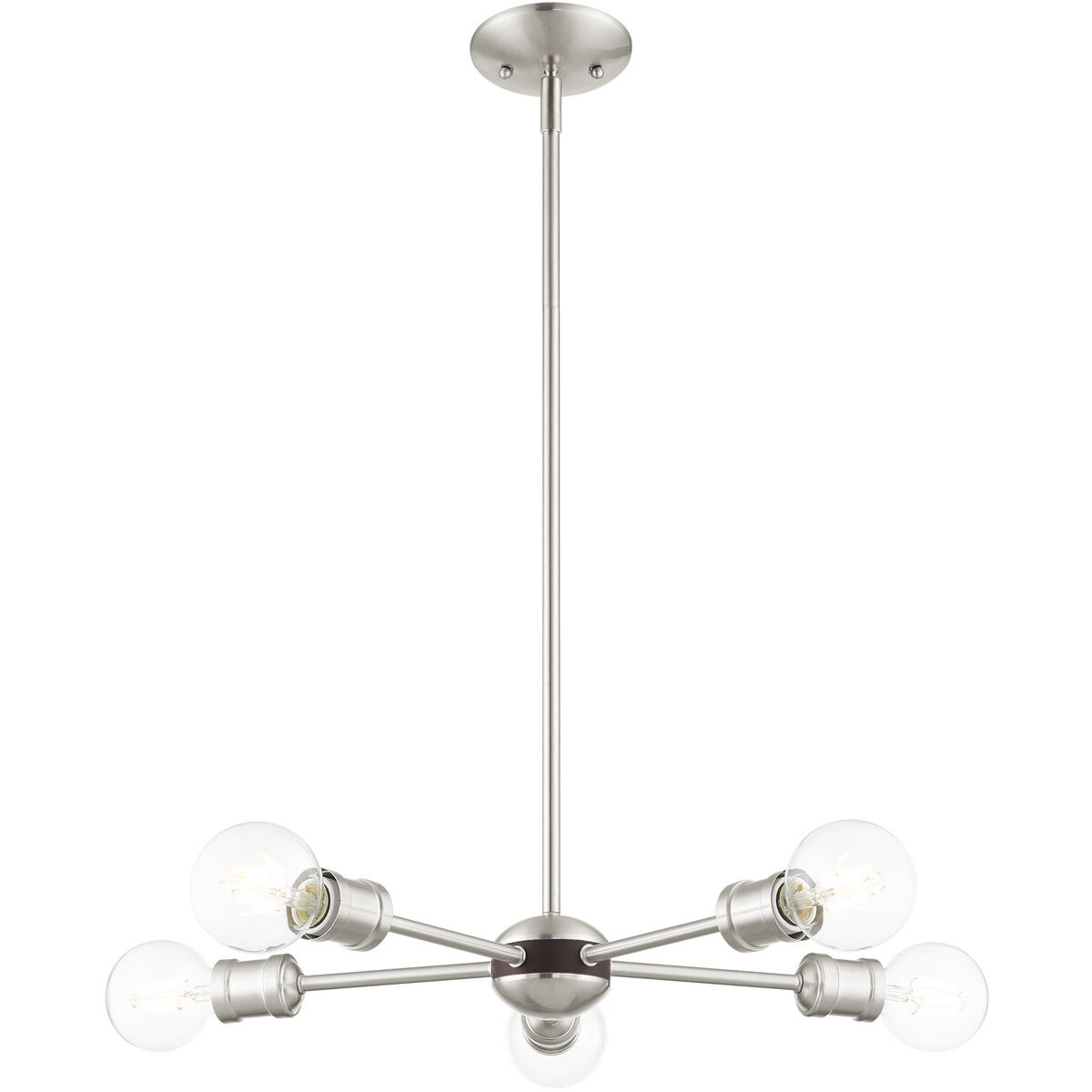Coronado 5 Light 26 inch Brushed Nickel Chandelier Ceiling Light