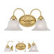 Edgemont 2 Light 17 inch Polished Brass Vanity Sconce Wall Light