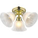 Essex 3 Light 15 inch Polished Brass Semi-Flush Mount Ceiling Light