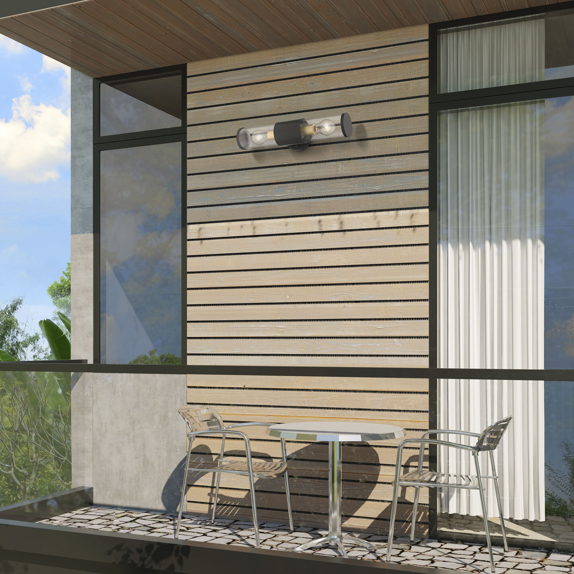 Atlantic 2 Light 17 inch Bronze with Antique Gold Finish Accents ADA Outdoor Large ADA Wall Lantern Wall Light