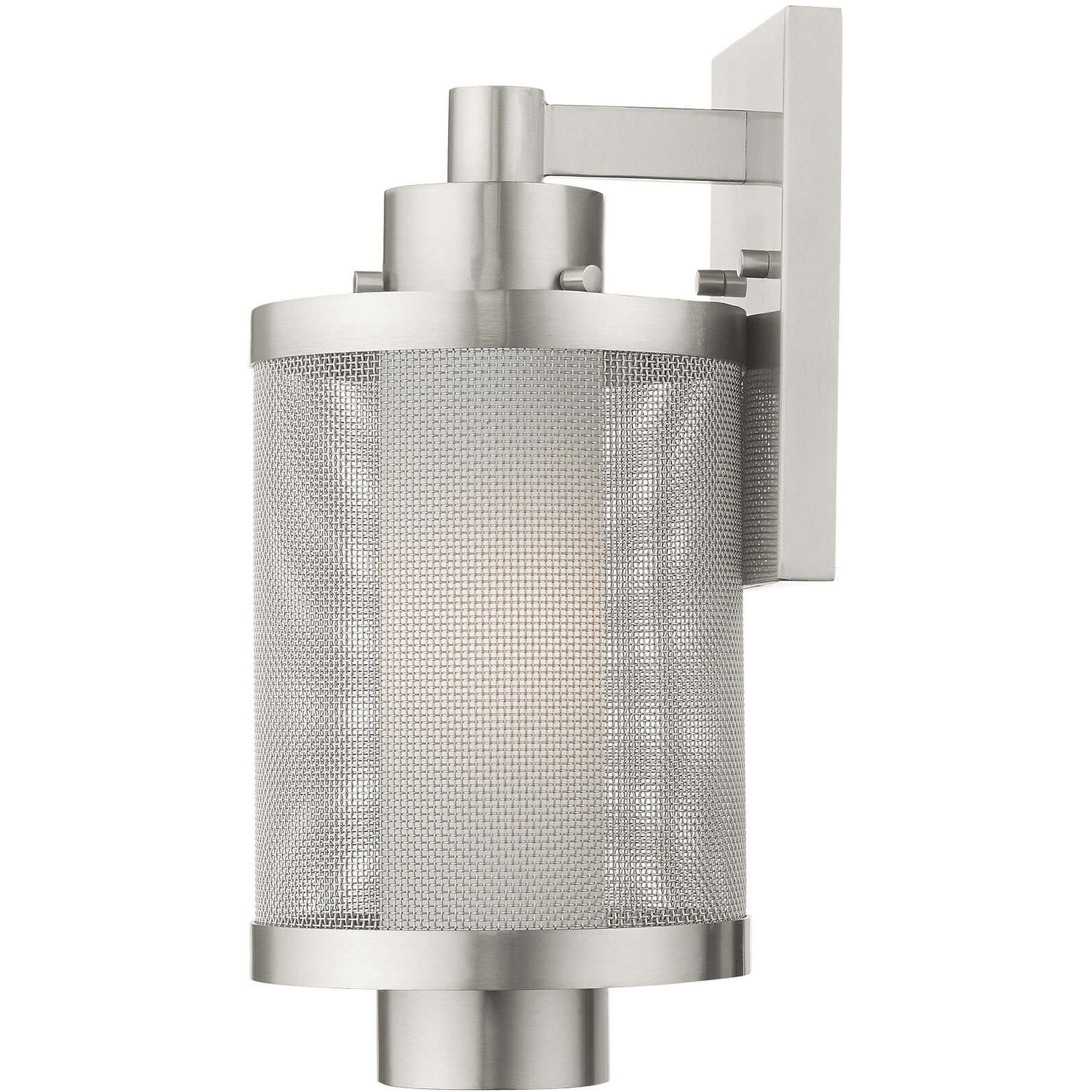 Nottingham 1 Light 15 inch Brushed Nickel Outdoor Wall Lantern