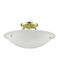 Oasis 3 Light 16 inch Polished Brass Semi-Flush Mount Ceiling Light