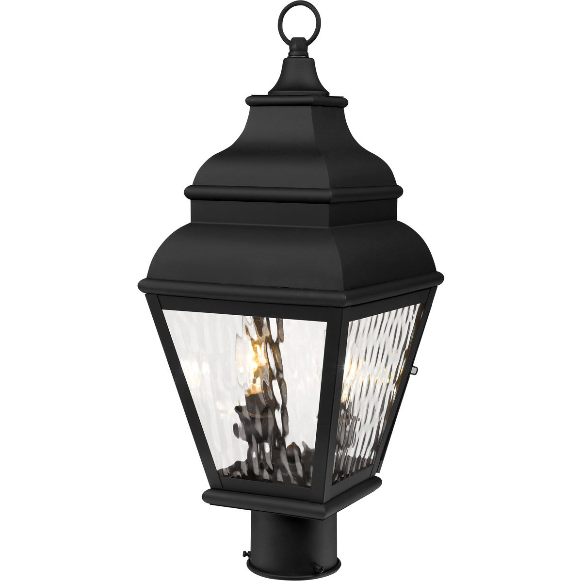 Exeter 2 Light 21 inch Black Outdoor Post Top Lantern