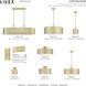 Vistaview 6 Light 42 inch Soft Gold Linear Chandelier Ceiling Light
