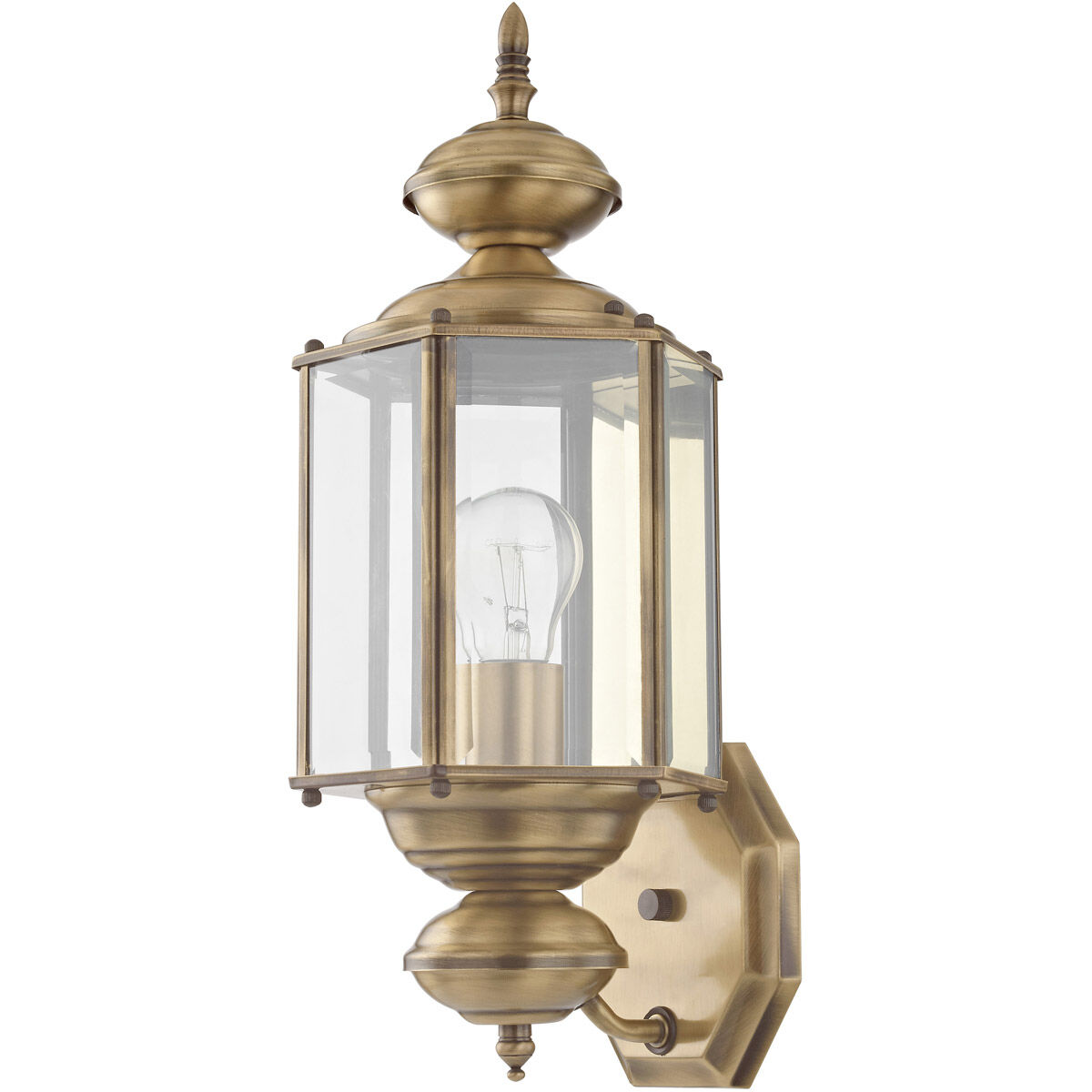 Outdoor Basics 1 Light 17 inch Antique Brass Outdoor Wall Lantern 