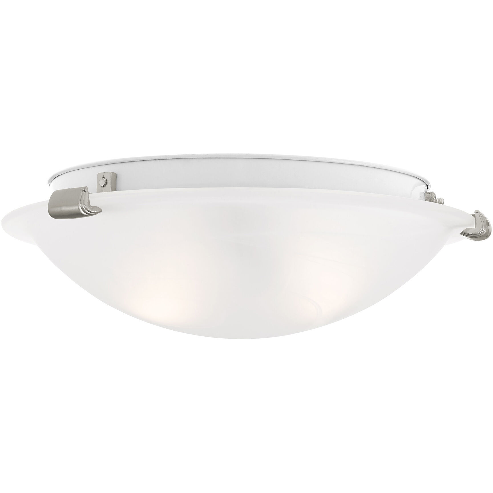 Oasis 2 Light 12 inch Brushed Nickel Semi-Flush Mount Ceiling Light