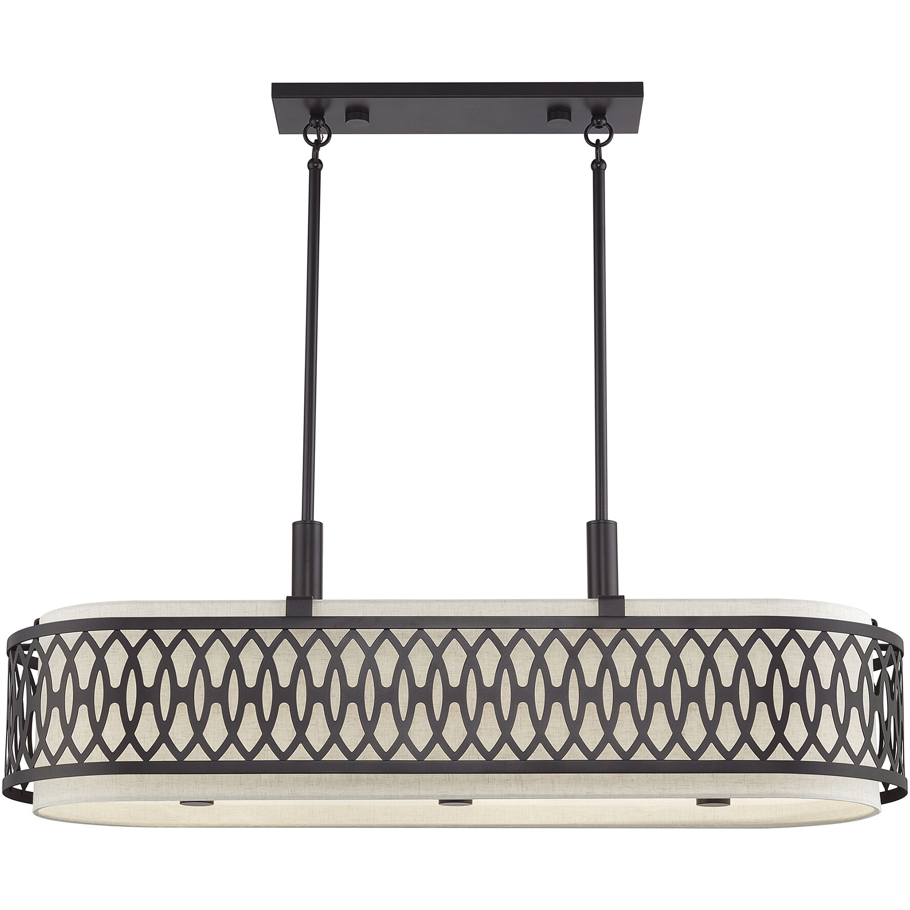 Vistaview 6 Light 42 inch English Bronze Linear Chandelier Ceiling Light