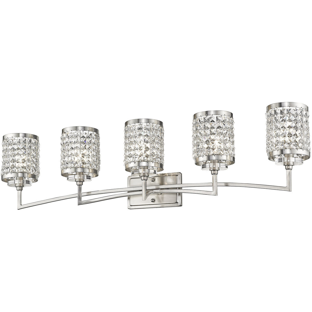 Grammercy 5 Light 42 inch Brushed Nickel Bath Vanity Wall Light