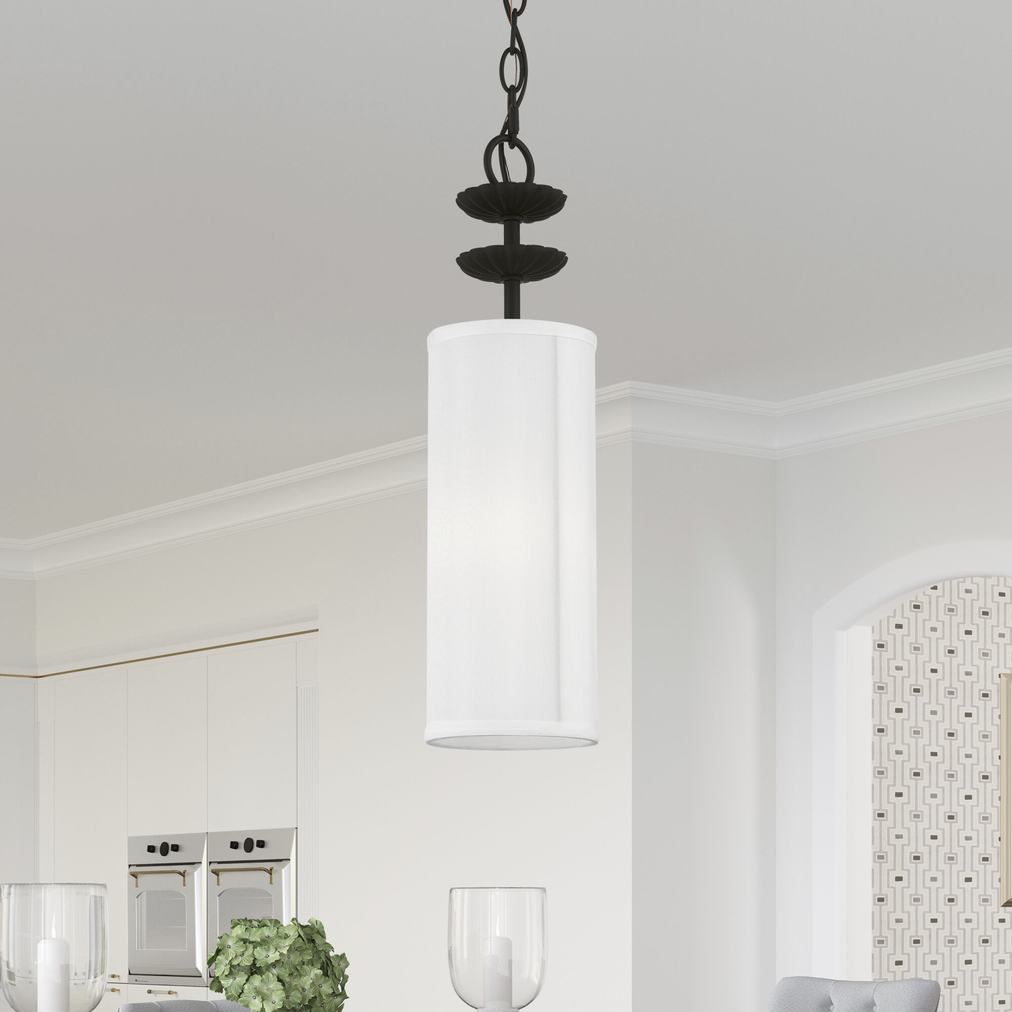 Brookdale 1 Light 5 inch Black Mini Pendant Ceiling Light