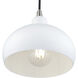 Domma 1 Light 8 inch White with Brushed Nickel Accents Mini Pendant Ceiling Light