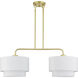 Manorwood 2 Light 35 inch Soft Gold Linear Chandelier Ceiling Light